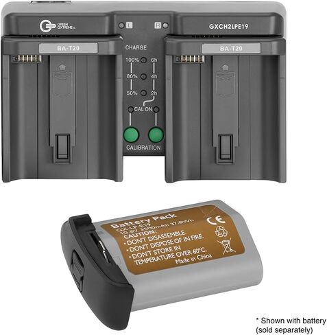 Green Extreme Dual Battery Charger for Canon LP-E19, LP-E4, and LP-E4N Batt in Kuwait