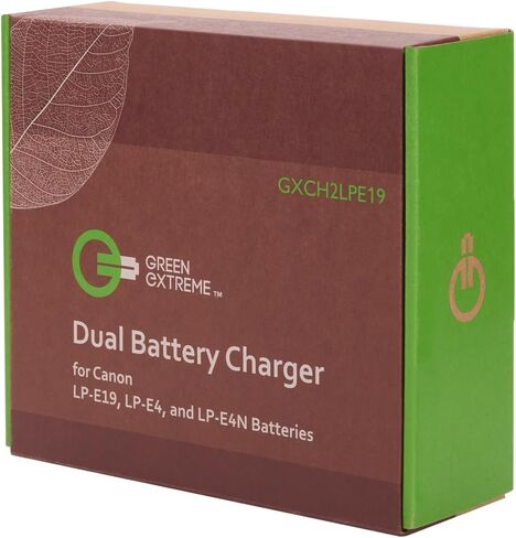 Green Extreme Dual Battery Charger for Canon LP-E19, LP-E4, and LP-E4N Batt in Kuwait