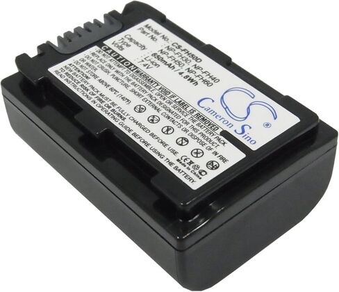 Replacement Battery for DCR-DVD92E DCR-SR50 HDR-UX9E DCR-DVD103, NP-FH50 NP-FH60 NP-FH30 NP-FH40 Battery 650mAh in Kuwait