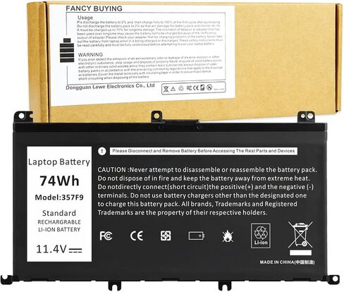 Fancy Buying 74Wh 0GFJ6 357F9 Laptop Battery for Dell 15 7000 7559 7567 7566 7759 7557 5577 INS15PD Series P57F P57F003 P65F P65F001 71JF4 0GFJ6 071JF4 in Kuwait