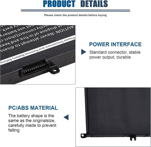 Fancy Buying 74Wh 0GFJ6 357F9 Laptop Battery for Dell 15 7000 7559 7567 7566 7759 7557 5577 INS15PD Series P57F P57F003 P65F P65F001 71JF4 0GFJ6 071JF4 in Kuwait