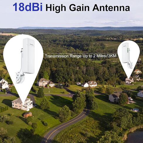 Gigabit Wireless Bridge, Outdoor Point-to-Point WiFi Kit, 2-Pack in Kuwait