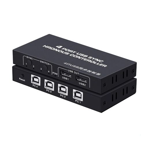 4 Ports USB Synchronizer， Mouse and Keyboard Switch Frequency Division Through The Screen，KVM Windows/Linux/Android/MAC Shared Controller in Kuwait