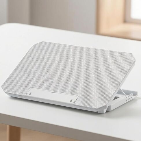 Laptop Cooling Stand with Fans Foldable Laptop Cooling Pad with Fans Ergonomic for Power Users, Professionals, Home Office, Array, White in Kuwait