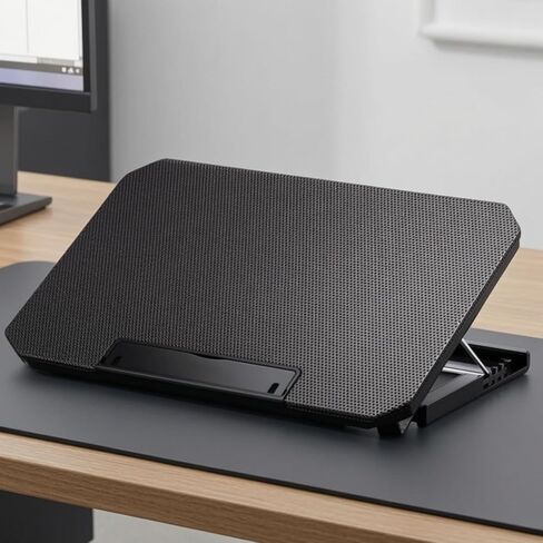Laptop Cooling Stand with Fans Foldable Laptop Cooling Pad with Fans Ergonomic for Power Users, Professionals, Home Office, Array, White in Kuwait