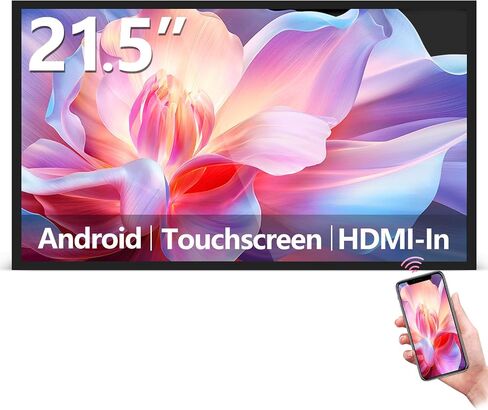 32" Capacitive Touchscreen Industrial Monitor, FHD 500Nits Android 13 Digital Signage Display Digital Menu Board, Reverse Control Laptop, Wireless Screen Mirroring, Built-in Speakers, USB, HDMI Ports in Kuwait