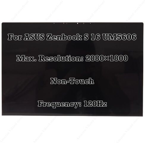 16" for ASUS Zenbook S 16 UM5606 OLED 2.8K 2880×1800 16:10 120Hz LCD Assembly Replacement Panel 100% DCI-P3 Non-Touch in Kuwait