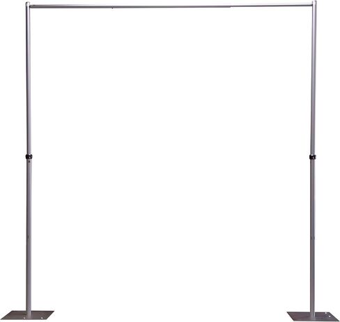 OnlineEEI, Adjustable Height Pipe and Drape Backdrop or Room Divider Kit, 7ft to 12ft High x 7ft to 12ft Wide, Premier Drape Not Included in Kuwait