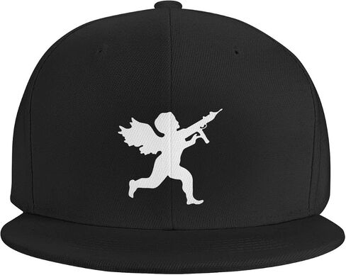 Vanilla Ice Cupid Logo Flat Brim Baseball Cap Men's and Women's Adjustable Hat, Black in Kuwait