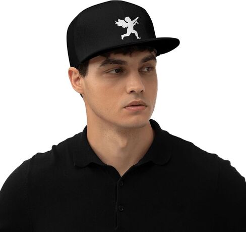 Vanilla Ice Cupid Logo Flat Brim Baseball Cap Men's and Women's Adjustable Hat, Black in Kuwait