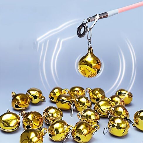 Fishing Bells, 10 Pack Dual Alert Fish Bite Alarm Bells, Clip On Fishing Rod Bells, Sensitive Bite Indicator, Portable Loud Warning Bells, Perfect for Night Fishing Ice Fishing Outdoor Angling in Kuwait