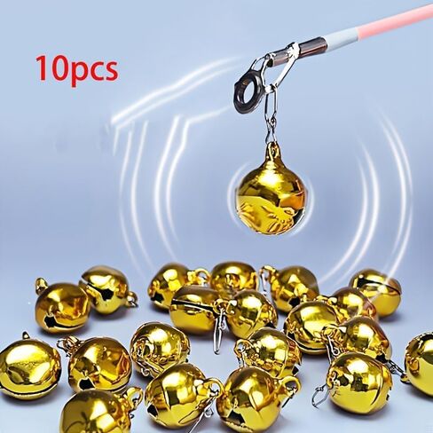 Fishing Bells, 10 Pack Dual Alert Fish Bite Alarm Bells, Clip On Fishing Rod Bells, Sensitive Bite Indicator, Portable Loud Warning Bells, Perfect for Night Fishing Ice Fishing Outdoor Angling in Kuwait