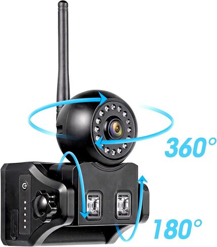 360° Solar Magnetic Backup Camera System for Trailer Camper Truck, 10000mAh Rechargeable Battery, Compatible with AH7/AH702/AH703/AH704/AT3/AT4/AR1/AR2/AR3/AR4/ART1/ART2/ART3/ART4 System, ARC in Kuwait