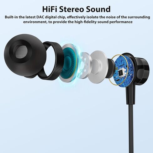 USB C Headphones Wired for iPhone 17 16 Pro Max with Charging Port in Kuwait