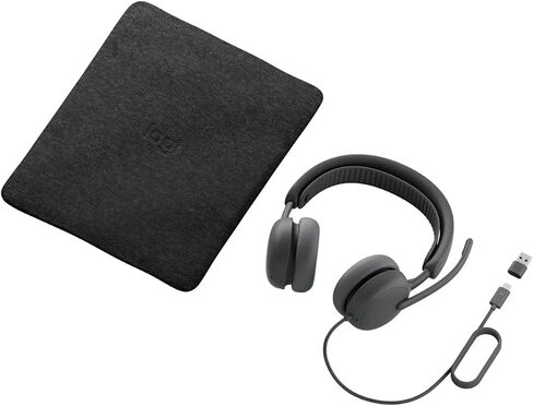 Logitech Zone Wired 2 Active Noise Cancelling Closed-Back On-Ear Stereo Headset, Graphite in Kuwait