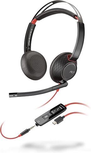 Plantronics Blackwire 5220 USB-C Headset, On-Ear Mono Headset, Wired (Renewed) in Kuwait