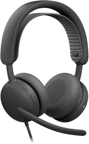 Logitech Zone Wired 2 Active Noise Cancelling Closed-Back On-Ear Stereo Headset, Graphite in Kuwait