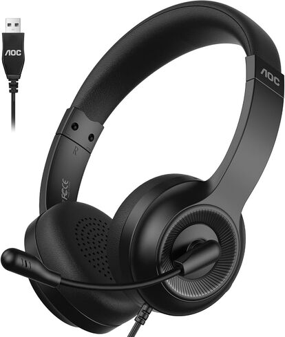 AOC USB Headset with Microphone for PC in Kuwait