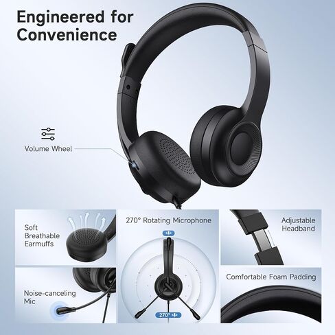 AOC USB Headset with Microphone for PC in Kuwait