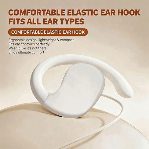 【 USB-C & Plug and Play 】 HiFi Sports Hanging Ear Wired Headphones, Elastic Design, Clear and Balanced Sound, Lightweight and Comfortable, Suitable for Running and Daily Outings 2026 in Kuwait
