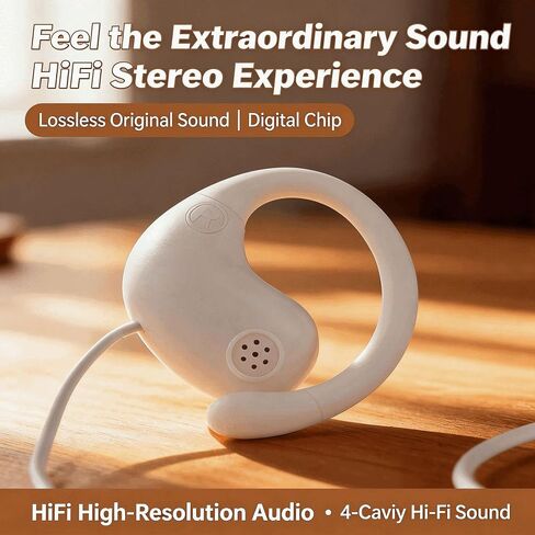 【 USB-C & Plug and Play 】 HiFi Sports Hanging Ear Wired Headphones, Elastic Design, Clear and Balanced Sound, Lightweight and Comfortable, Suitable for Running and Daily Outings 2026 in Kuwait