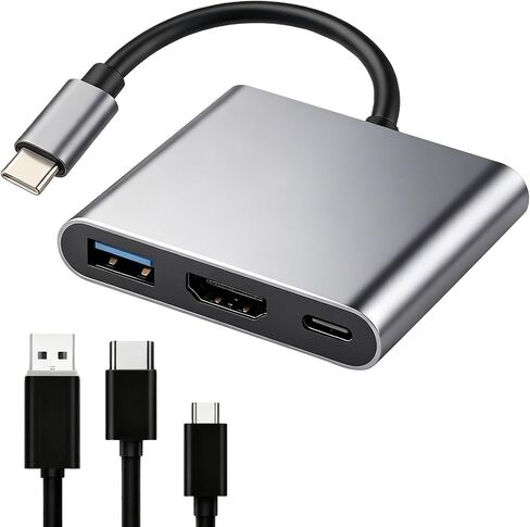 3-in-1 USB C to HDMI Adapter, Hub with 4K HDMI Output for Type C Devices in Kuwait