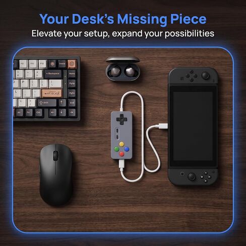 Retro Gamepad Type-C Hub 4-Port Dock with PD PC Desk Decor in Kuwait