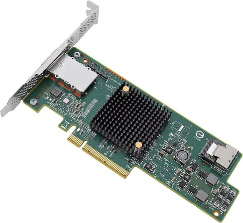 GOWENIC PCIe 3.0 X8 6Gbs HBA Controller Card, 8 Port SAS Serial ATA Controller with SFF-8087 SFF-8088, Support for, Hardware 0/1/1E/10, 256 Device Support, Low Power in Kuwait