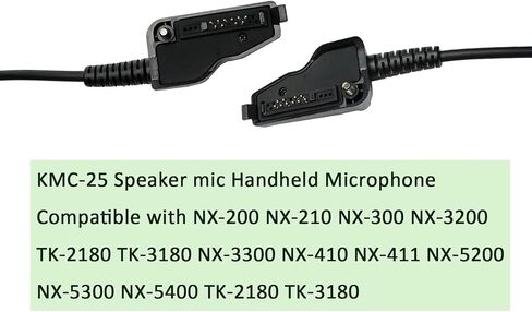 KMC-25 Speaker mic Handheld Microphone Compatible with Kenwood Nexedge NX-200 NX-3300 NX-210 NX-300 NX-3200 TK-2180 TK-3180 NX-5200 NX-5300 NX-5400 TK-2180 TK-3180 TK-5210 TK-5220 TK-5410 in Kuwait