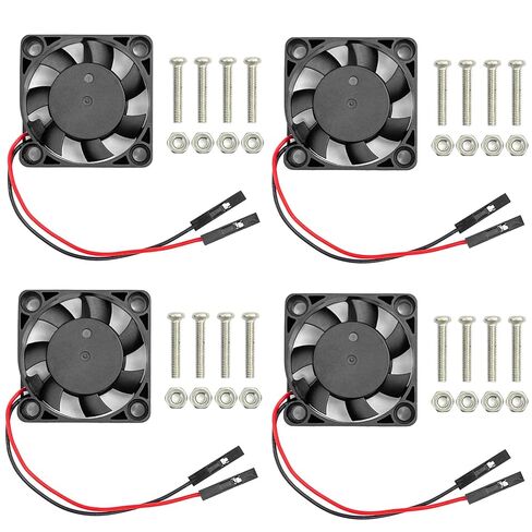 30mm Quiet DC Fan, 3.3V 5V Fan for Raspberry Pi 5, 4, 3, B+, 3007 4-Sets in Kuwait