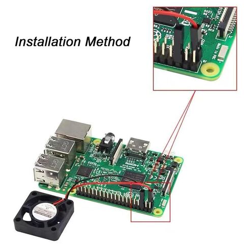 30mm Quiet DC Fan, 3.3V 5V Fan for Raspberry Pi 5, 4, 3, B+, 3007 4-Sets in Kuwait