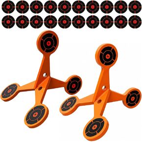 TIETHEKNOT Rolling Flip Shooting Target, Thickened Steel Reactive Auto Reset Spinning Target with Splash Paper Stickers for Airsoft Pellet Guns, Indoor Outdoor Practice in Kuwait