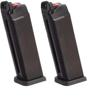 Lancer Tactical 26 Round Metal Steel Green Gas Airsoft Magazine Two Pack for Glock Version x WE-Tech Galaxy GX001 (Color: Black) in Kuwait