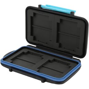 MC - 2 Memory Card Case, Water Storage Box for 4 CF Cards and 8 SD Cards, Hard ABS with TPR Interior, Holder with Keychain Hole for in Kuwait