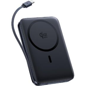 Baseus Picogo Qi2.2 25W Magsafe Portable Charger, Power Bank 10000mAh 45W with Built-in Cable USB-C Fast Charging for iPhone 17/16/15/14/13/12 Pro Max/Pixel 10 Pro, Black in Kuwait
