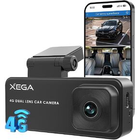 XEGA 4G Dual Dash Cam with Live View OBD Powered Anti Vandalism Car Camera in Kuwait