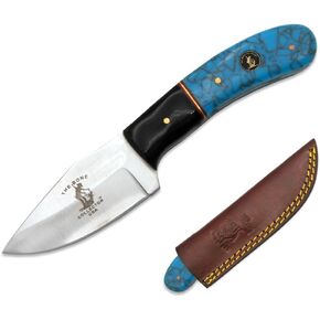 Bone Collector Hunting Knife, 7" Tactical Field Knife – Full Tang Hunting Blade with Leather Sheath – Built for Survival, Skinning & Fishing (Blue) in Kuwait
