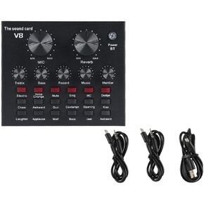 Broadcasting Sound Card Set with 800 Capacitor Microphone Metal in Kuwait