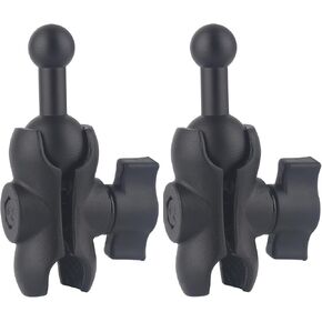 1 inch to 17mm Ball Adapter for RAM Mounts B Size Double Socket Arm, Compatible with Garmin GPS Bracket, 25mm Female Socket to 17mm Male Ball (2.4" Short Arm, 2PCS Pack) in Kuwait