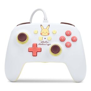 PowerA Enhanced Wired Controller for Nintendo Switch - Pikachu Electric Type, Nintendo Switch - OLED Model, Gamepad, Game controller, Wired controller, Officially licensed in Kuwait