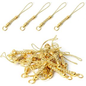 20PCS Phone Keychain Strap Gold Split Ring Cords for Hanging Mobile Phone Lariat DIY in Kuwait