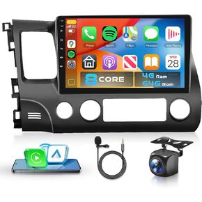 4G+128G Android 15 Car Radio for Honda Civic 2006 2007 2008 2009 2010 2011 in Kuwait