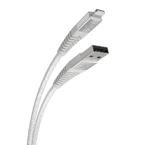 Scosche Strikeline 4ft USB A to Lightning Cable, MFi Certified Heavy Duty Braided iPhone Charger Cord with Reinforced Connector Housing, Fast Charging Compatible with iPhone, iPad & More, White in Kuwait