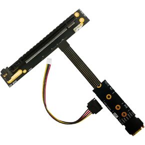 M.2 NVMe to PCIe 4.0 x4 Adapter Cable, M.2 NVMe to PCIE x16 Graphics Card Riser Adapter Cable in Kuwait
