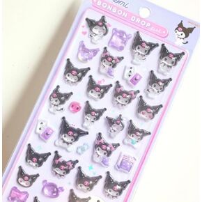 KUROMI's 3D Acrylic Bon Bon Stickers for Various Surfaces - Officially Licensed in Kuwait