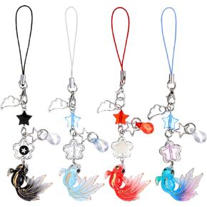 4Pcs Cute Phone Charm, Y2K Cell Phone Strap Phones Chain Charms for Phones Case Anti Theft Strap Decorative Charms for Headphone Case Camera in Kuwait