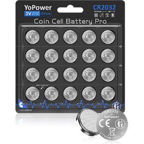CR2032 Batteries 20 Count, 2032 Lithium 3v Coin Battery for AirTag in Kuwait