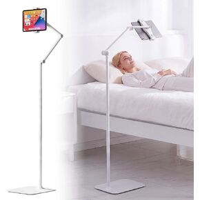 Tablet Floor Stand,Adjustable Height iPad Stand with Flexible Arm,360°Rotation Tablet Holder for Bed Couch,Universal Floor Phone Stand for 4.7"-13" iPhone iPad Pro Air Mini,Samsung Tab,Kindle in Kuwait