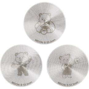 MEION 53.3mm Espresso Puck Screen-3 Pack 0.2mm Ultra Thin Espresso Puck, Stainless Steel Reusable Coffee Filter, Compatible with Espresso Machine 54mm Portafilter Basket in Kuwait