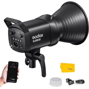 Godox SL100Bi 100W Bi-Color LED Video Light Bowens Mount, 32100Lux@1M, LED Continuous Lighting w/11 FX Effects, 2800K-6500K TLCI97+, Wireless Control, Studio Light for Photography Video Live Streaming in Kuwait